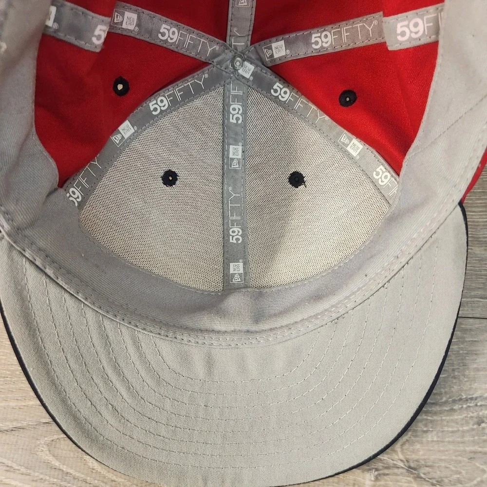 Boston Red Sox MLB 59Fifty New Era Gray Label Baseball Hat Cap Size 7-3/8 Fitted
